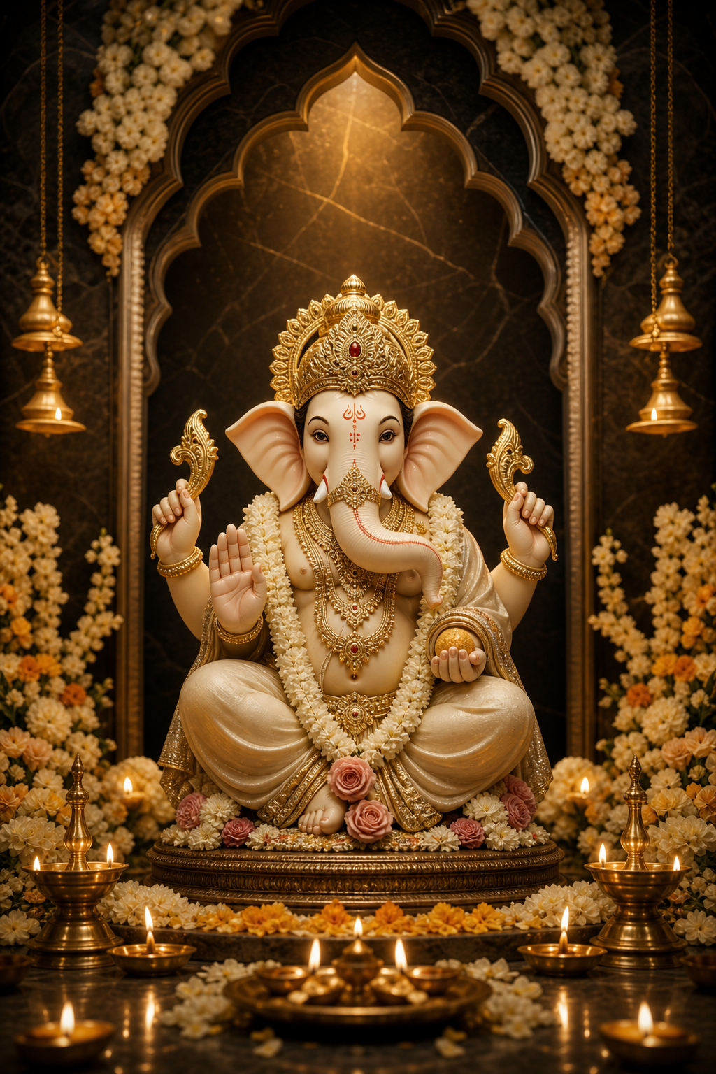 Lord Ganesh blessing the wedding invitation